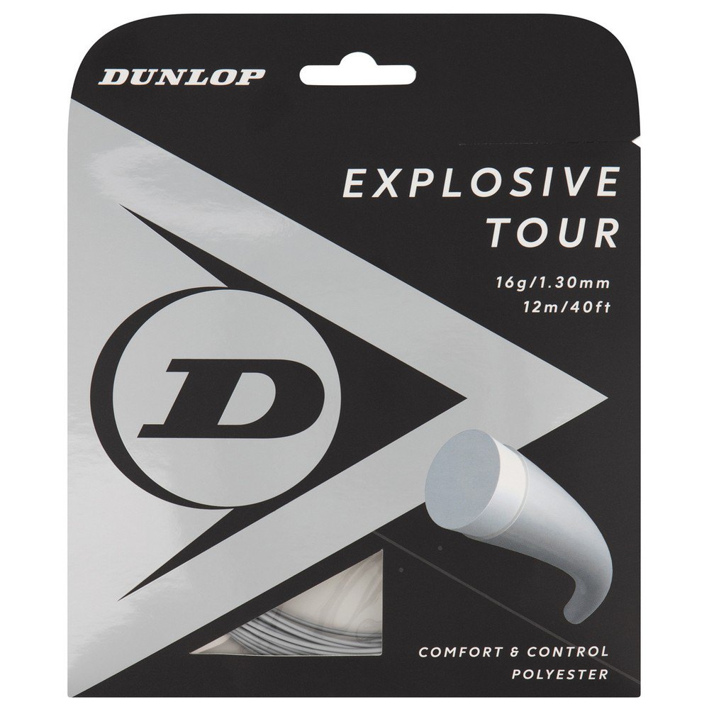 Dunlop Explosive Tour Polyester 12 M Tennis Single String Gris 1.30 mm