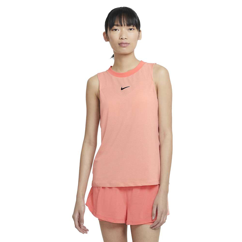 Nike Court Advantage Sleeveless T-shirt Orange L Femme