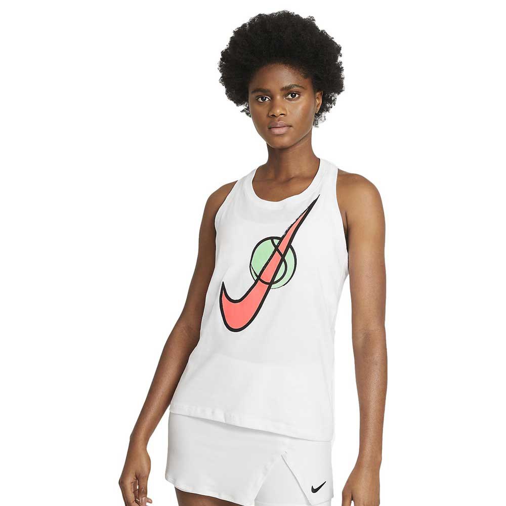 Nike Court Swoosh Sleeveless T-shirt Blanc M Femme