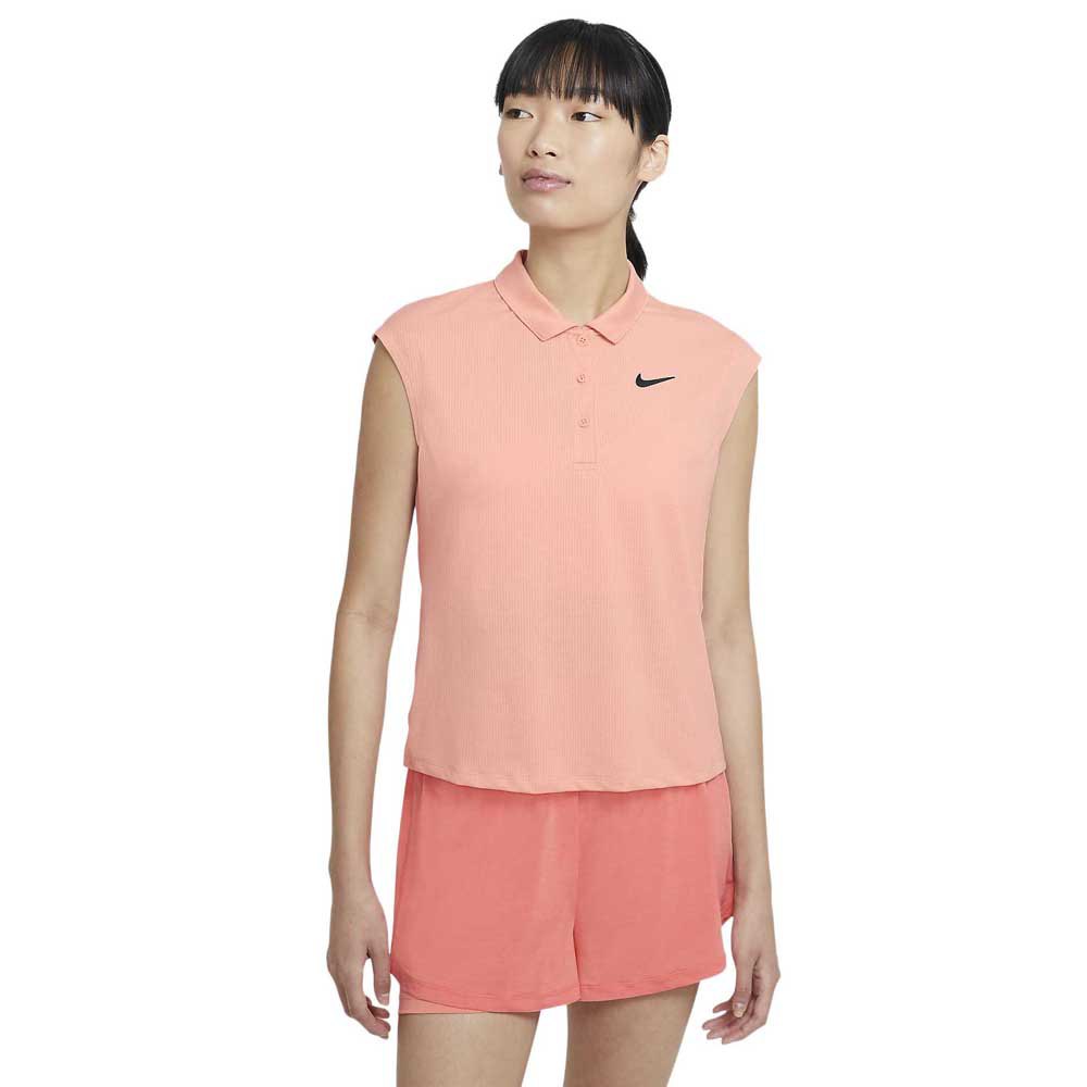 Nike Court Victory Short Sleeve Polo Shirt Orange S