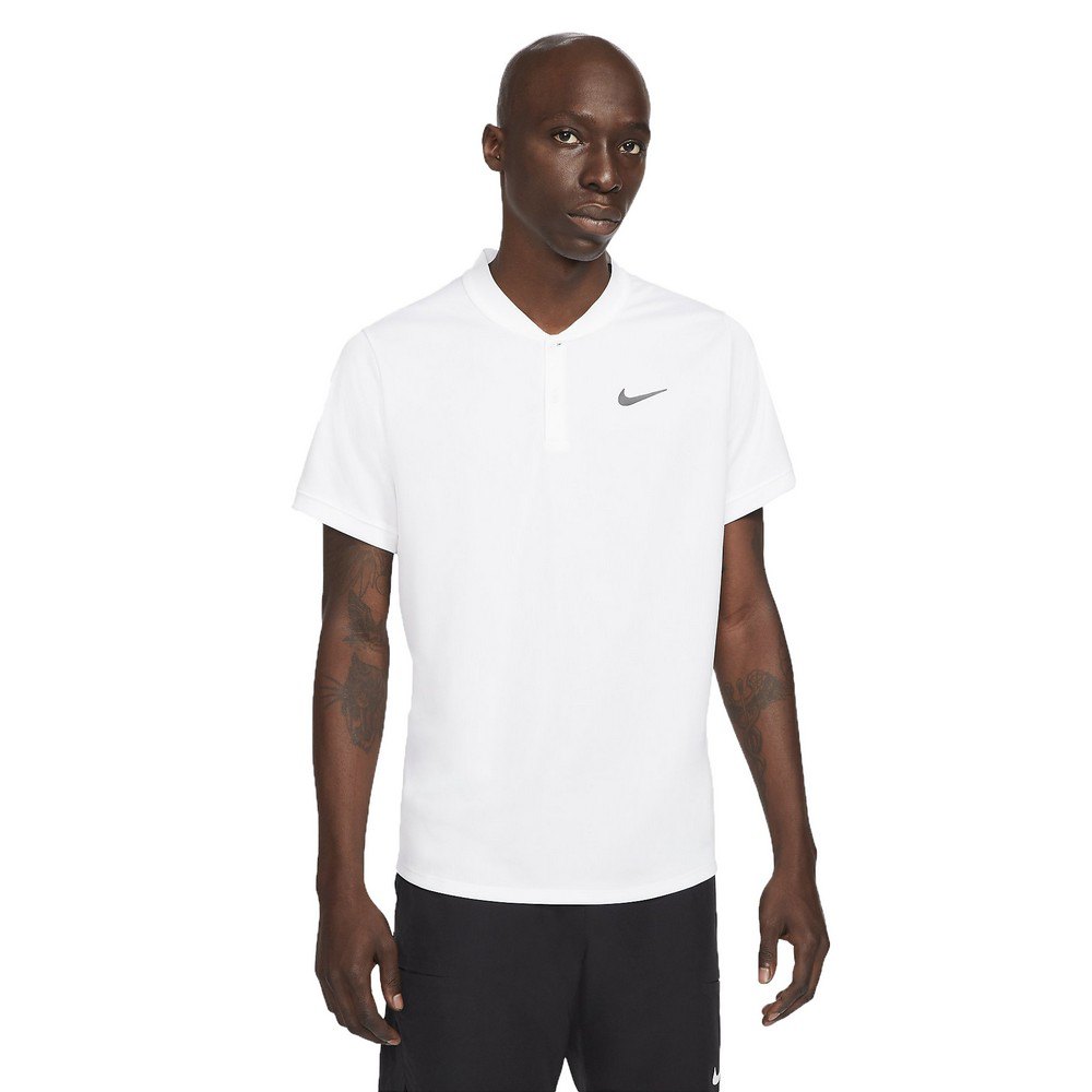 Nike Court Dri Fit Short Sleeve Polo Shirt Blanc S