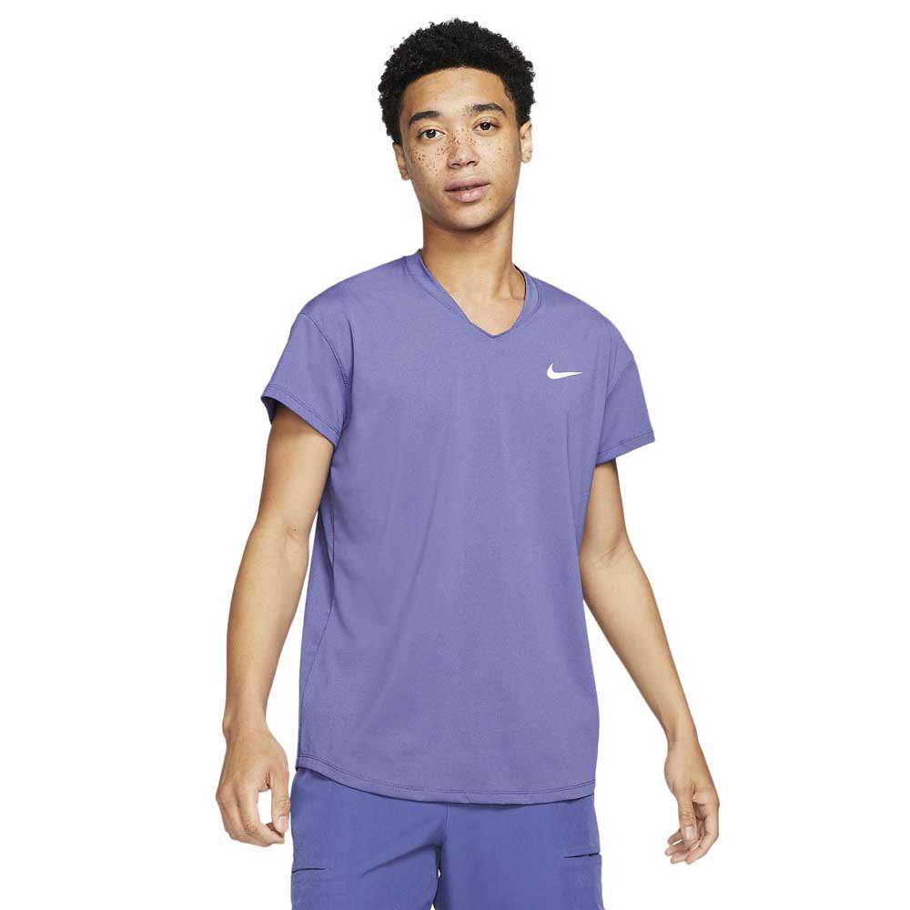 Nike T-shirt Manche Courte Court Breathe Slam S Dk Purple Dust / White