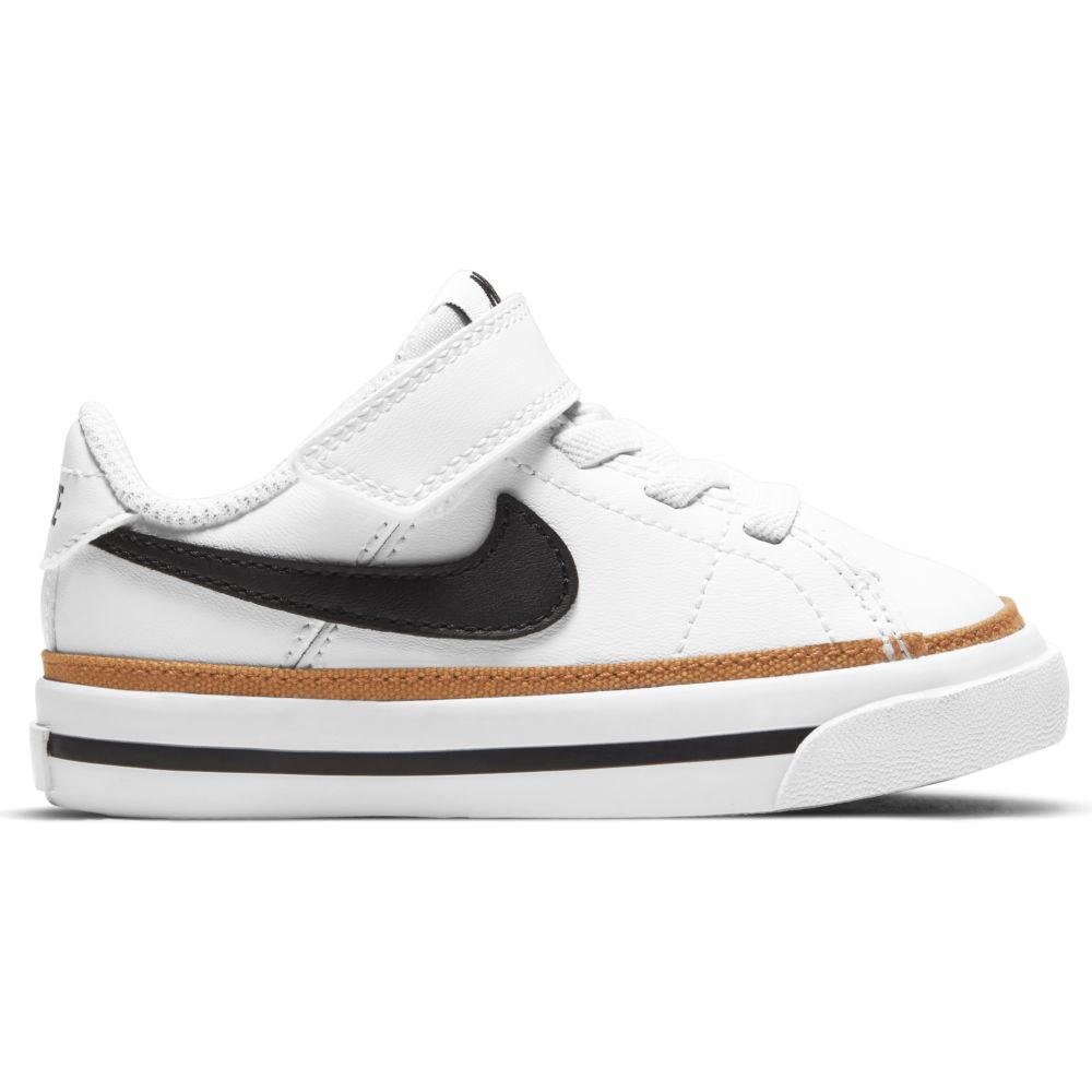 Nike Des Chaussures Court Legacy EU 25 White / Black / Desert Ochre / Gum Light Brown