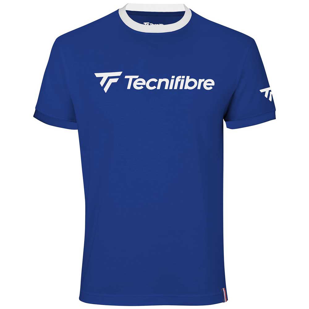 Tecnifibre Cotton Short Sleeve T-shirt Bleu 10-12 Months Garçon