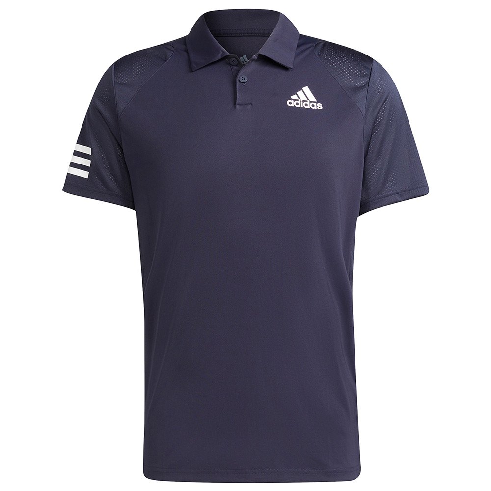 Adidas Badminton Club 3 Stripes Polo Bleu S Homme