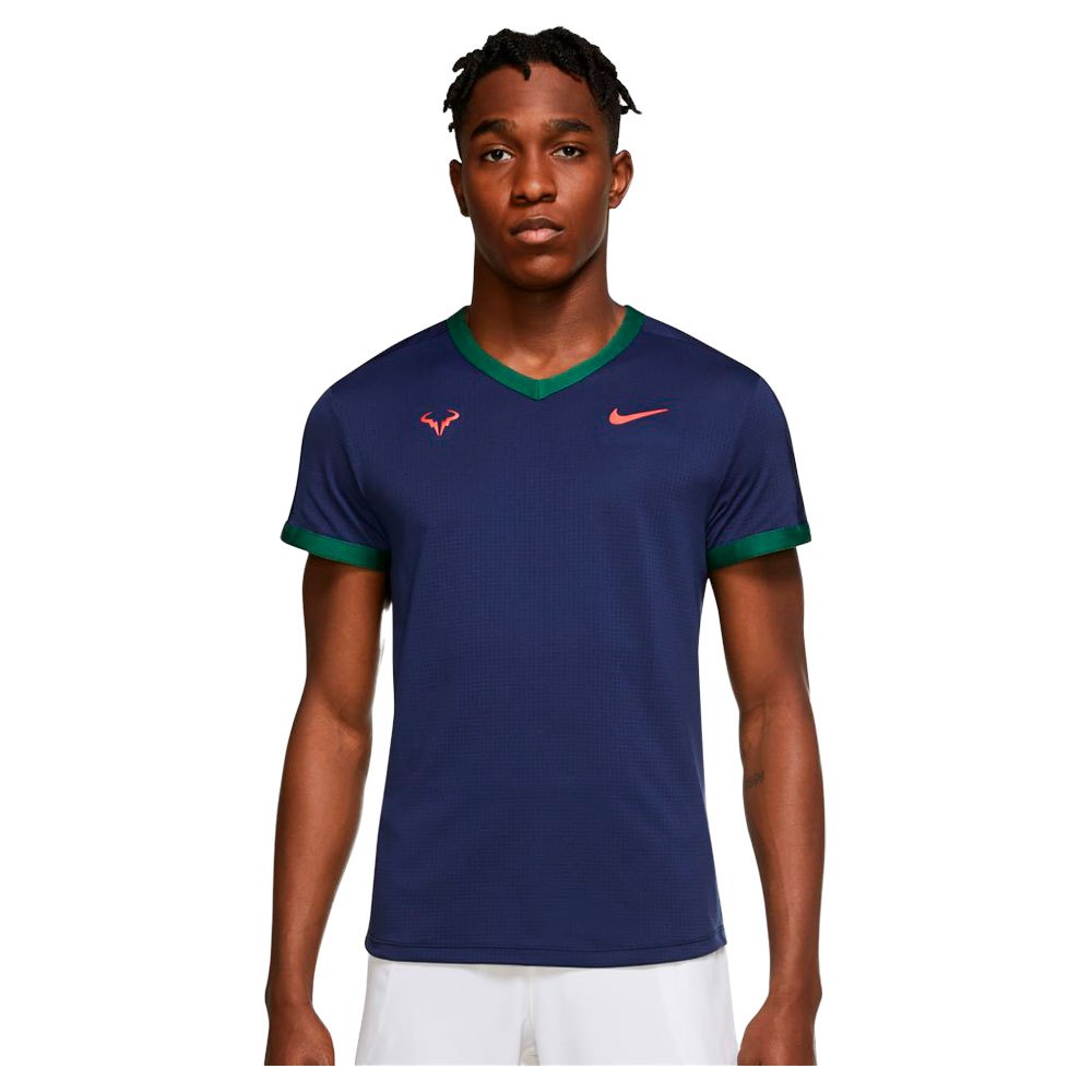 Nike T-shirt Manche Courte Court Dri Fit Advantage Rafa L Binary Blue / Gorge Green / Chile Red