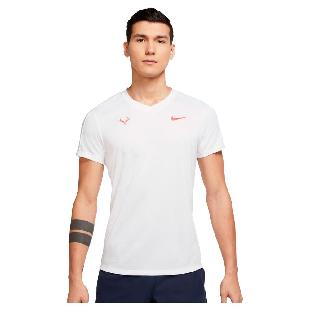 Nike Court Rafa Challenger Short Sleeve T-shirt Blanc XL