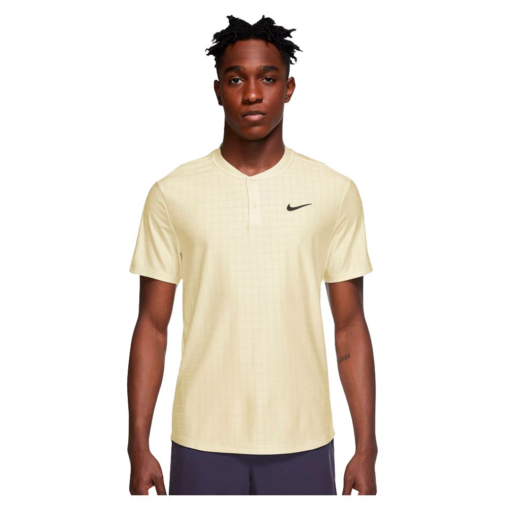 Nike Court Dri Fit Advantage Short Sleeve Polo Jaune XL Homme