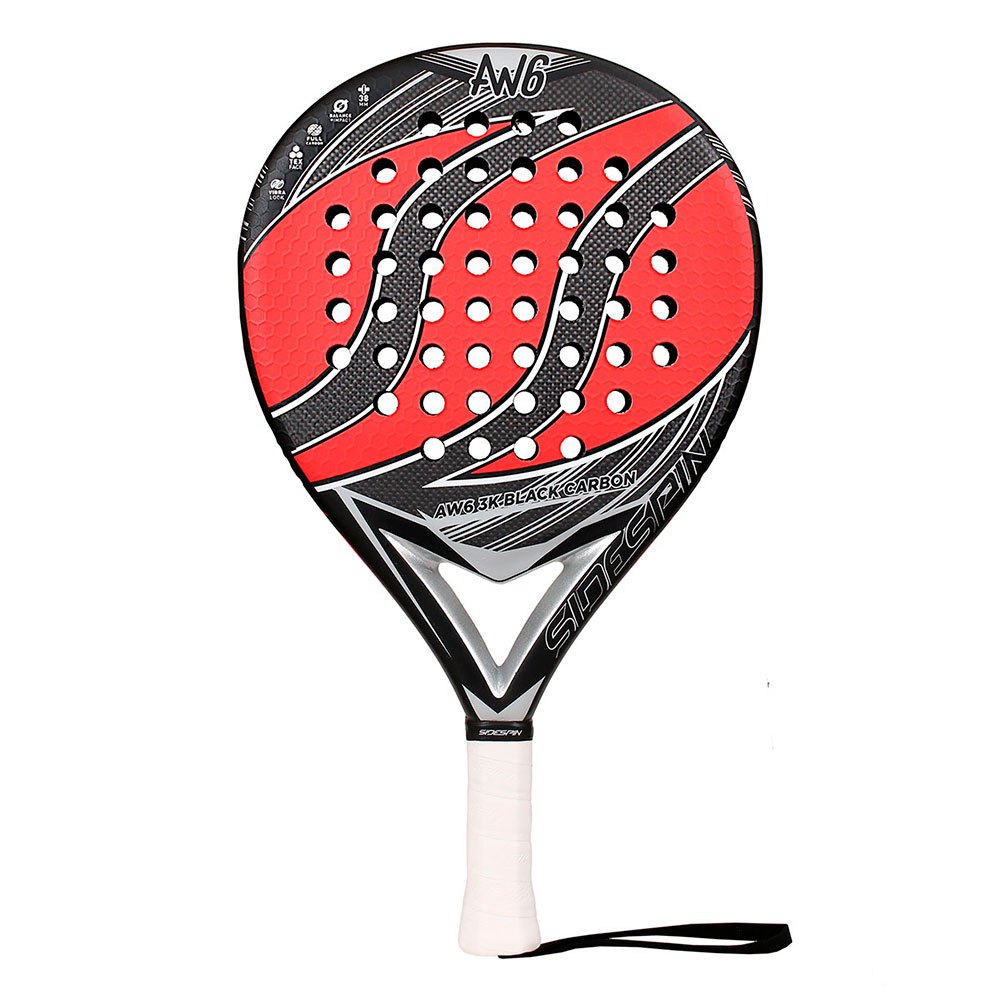 Sidespin Raquette De Padel Aw6 Fct Eva Mix Text 3k One Size Black / Red