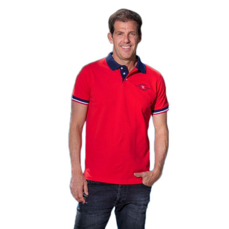Drop Shot Fuster Short Sleeve Polo Rouge 2XL Homme