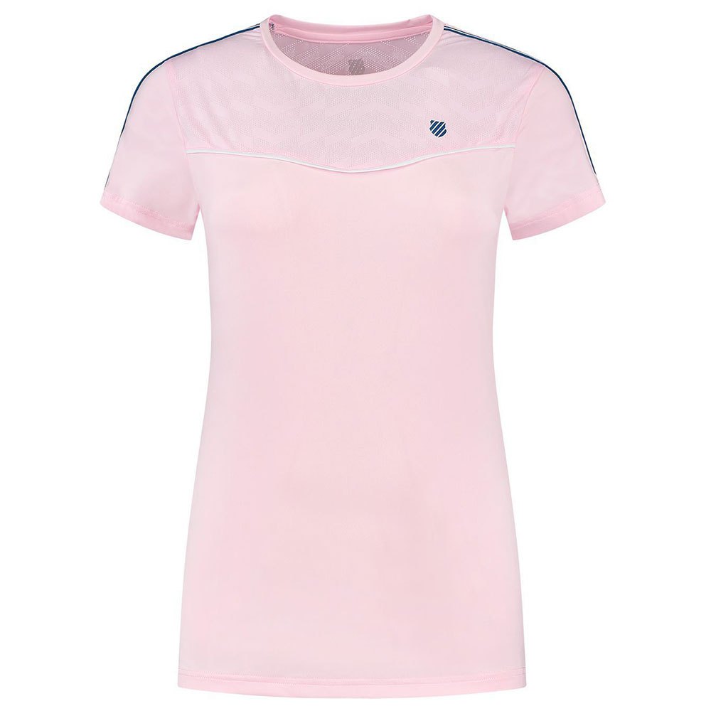 K-swiss Hypercourt Mesh Round Neck Short Sleeve T-shirt Rose L Femme