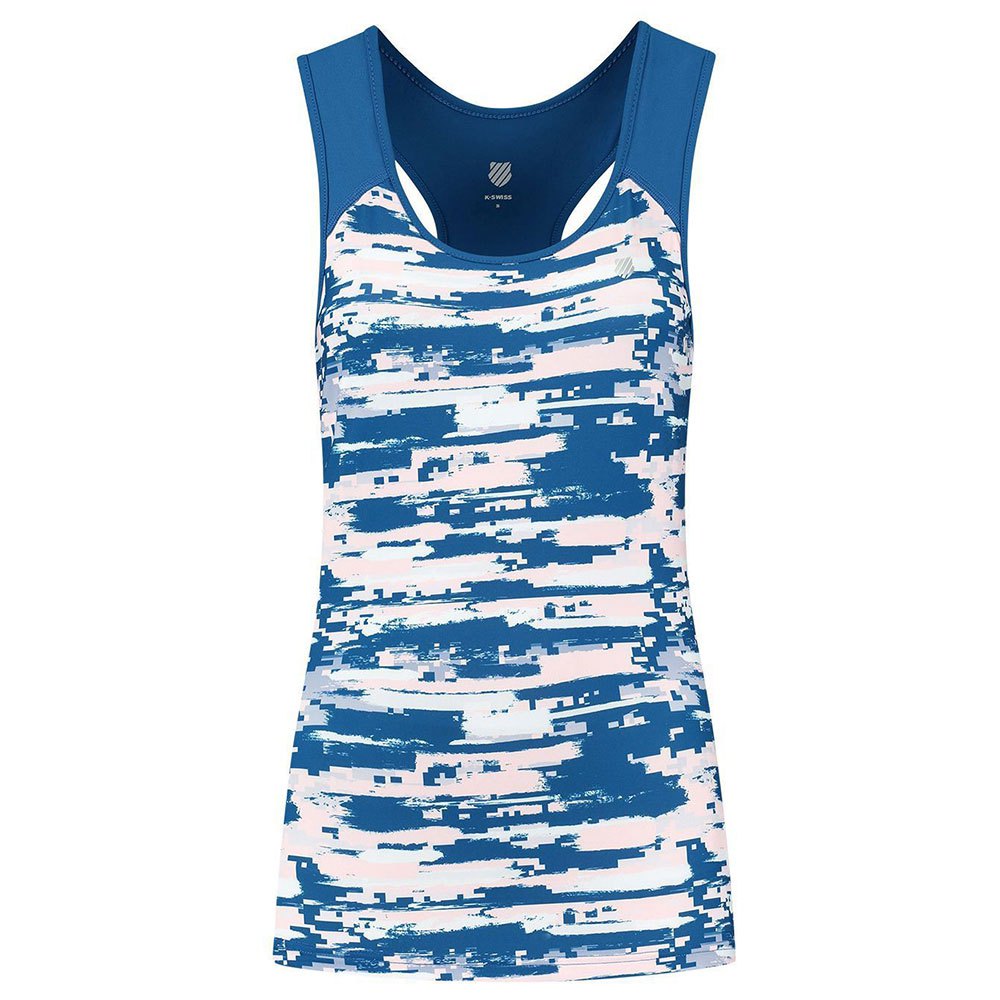 K-swiss Hypercourt Stripe Sleeveless T-shirt Bleu XS Femme