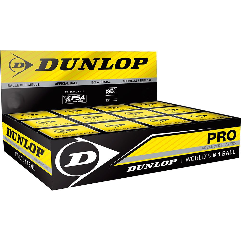 Dunlop Pro Ball 12 Units Jaune,Blanc 12 Balls