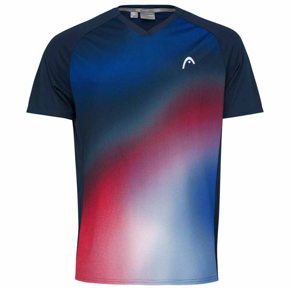 Head Racket Topspin Short Sleeve T-shirt Bleu 140 cm