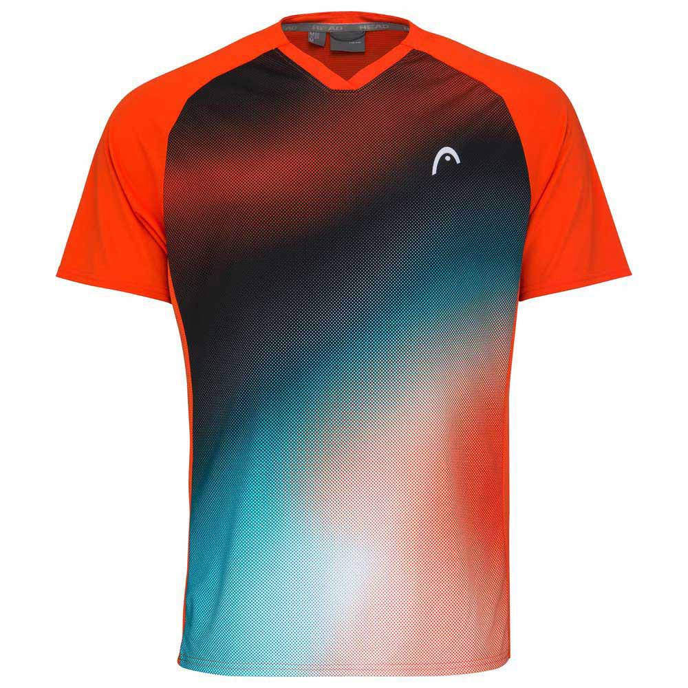 Head Racket Topspin Short Sleeve T-shirt Orange 140 cm