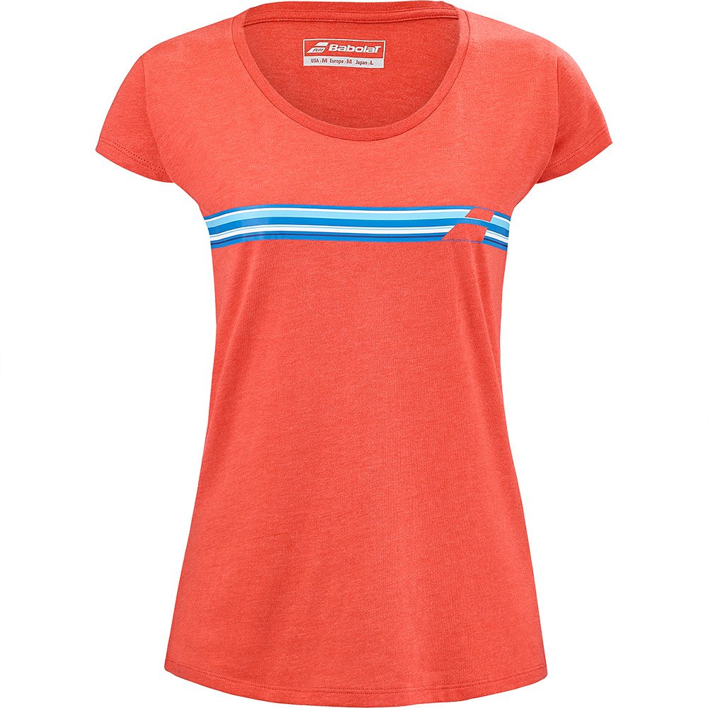 Babolat Exercise Stripes Short Sleeve T-shirt Rouge M Femme