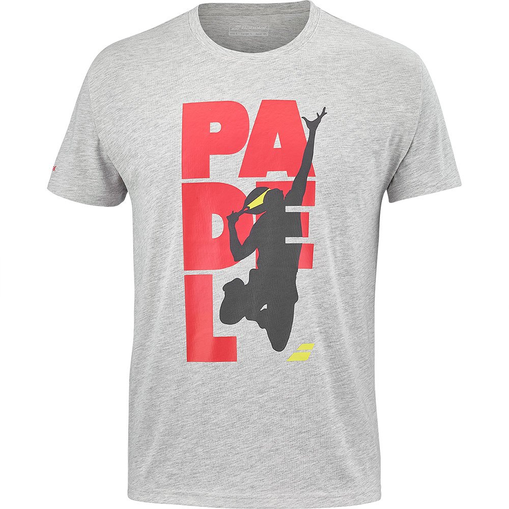 Babolat Padel Cotton Short Sleeve T-shirt Gris L Homme