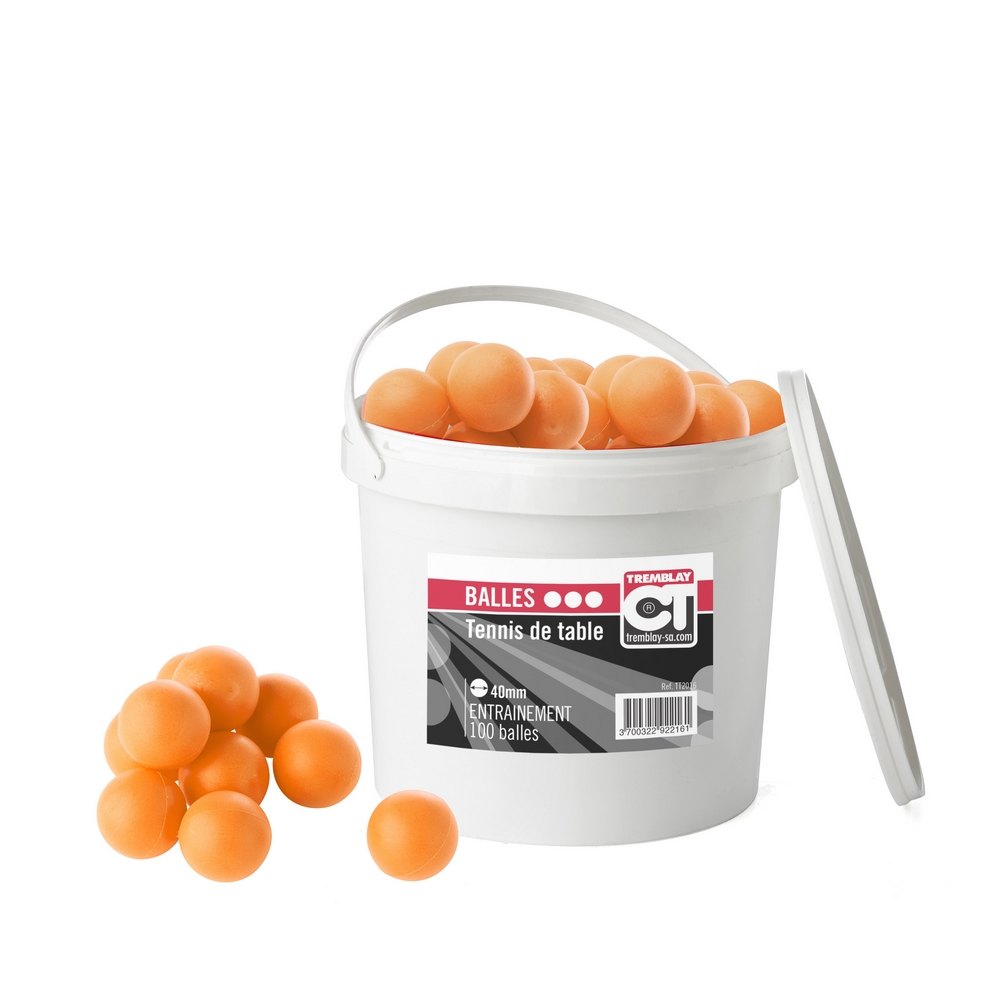 Tremblay Bucket Of 90 Table Tennis Balls Tremblay Orange