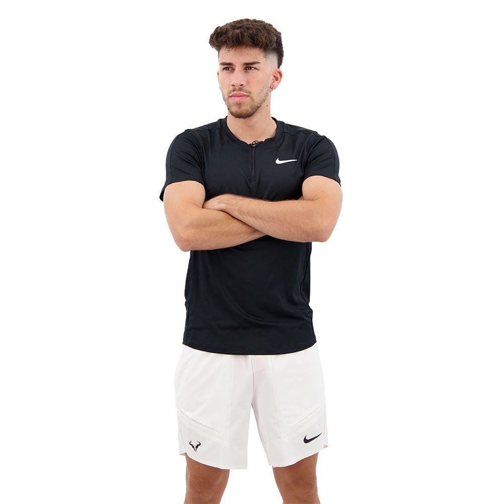 Nike Court Dri Fit Advantage Short Sleeve Polo Noir S Homme