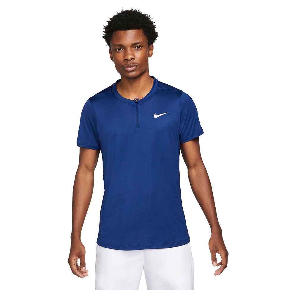Nike Court Dri Fit Advantage Short Sleeve Polo Bleu S Homme