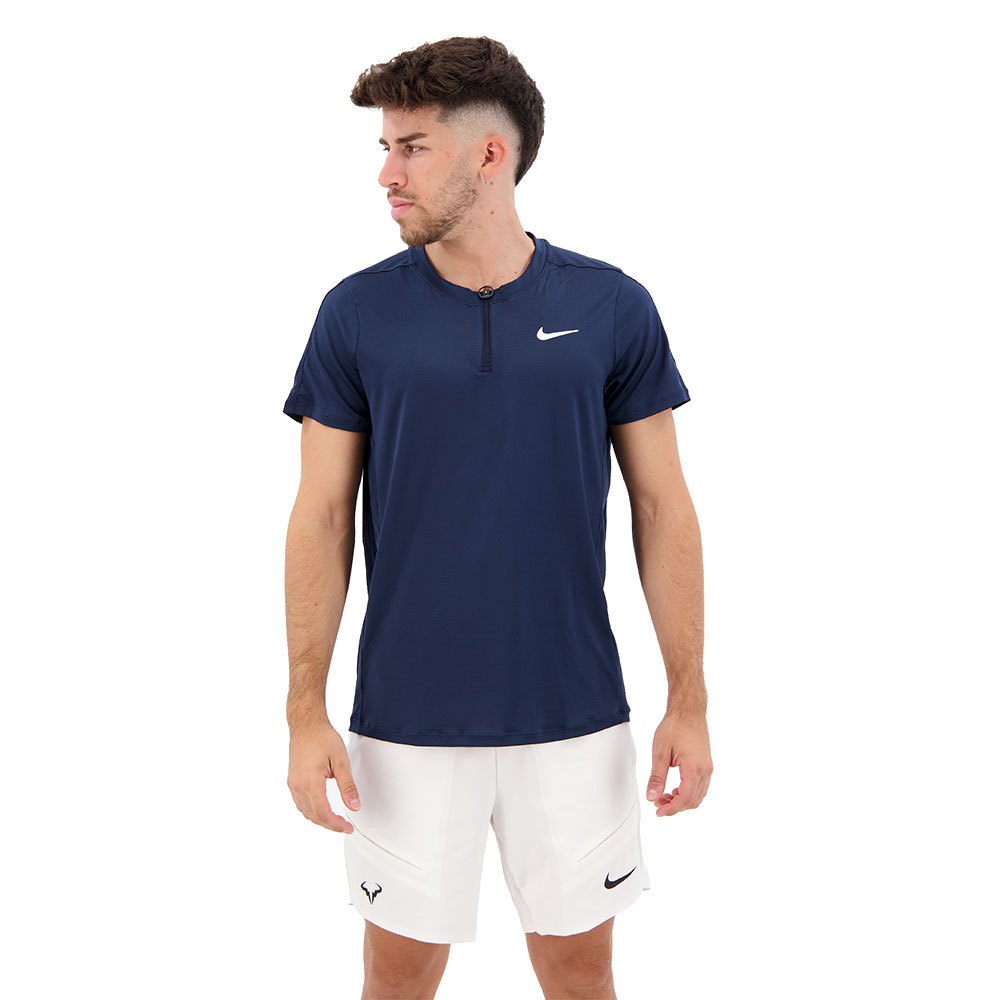 Nike Court Dri Fit Advantage Short Sleeve Polo Bleu XL Homme