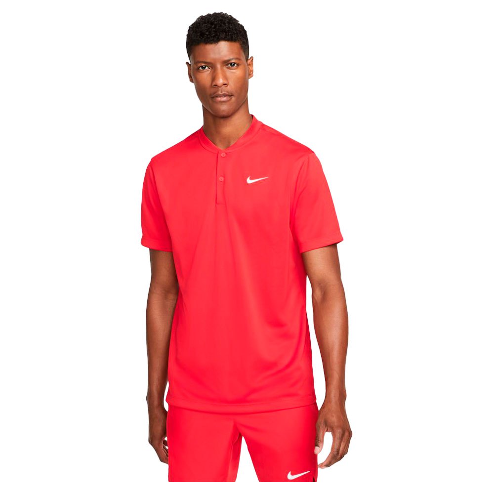 Nike Court Dri Fit Blade Solid Short Sleeve Polo Rouge S