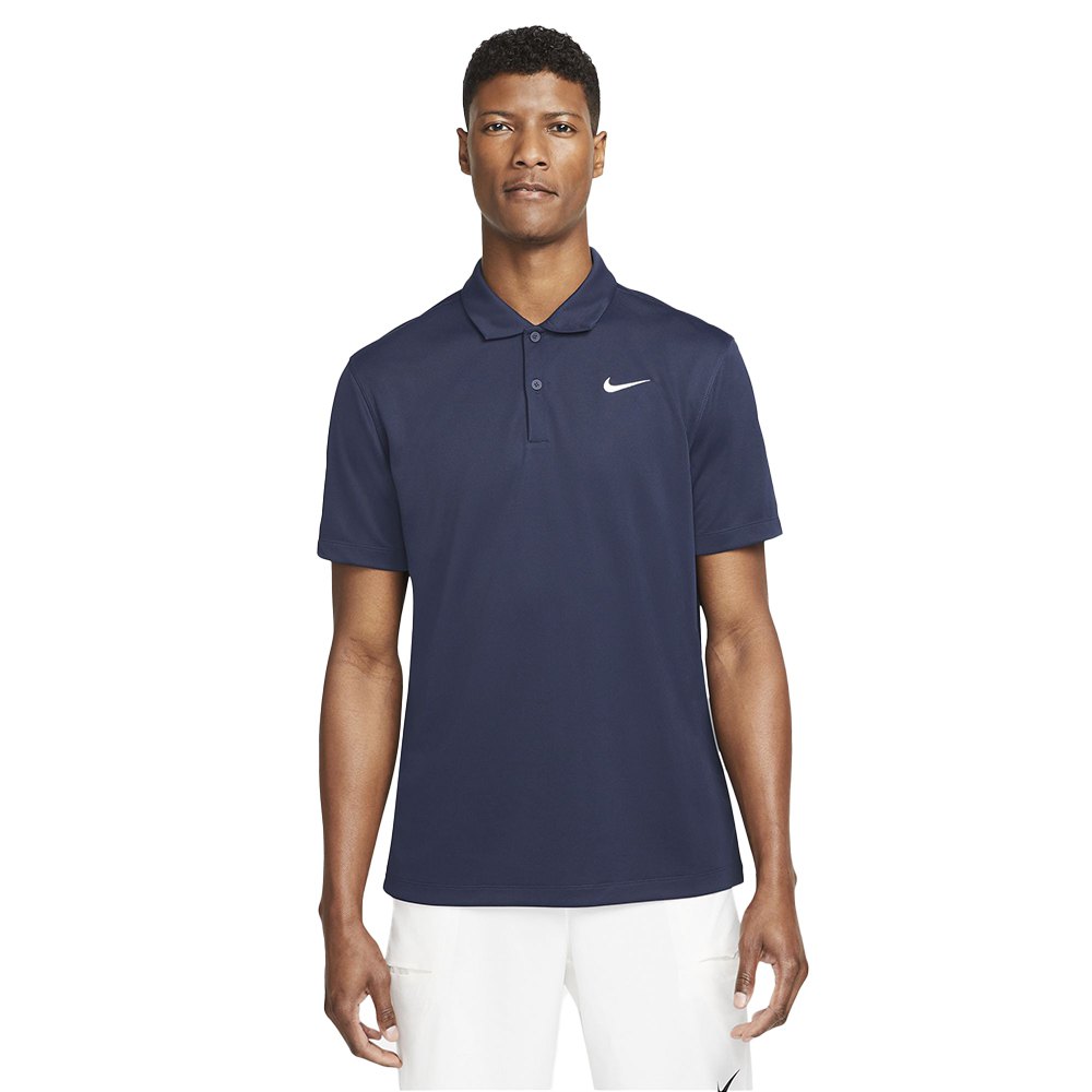 Nike Court Dri Fit Short Sleeve Polo Bleu M Homme