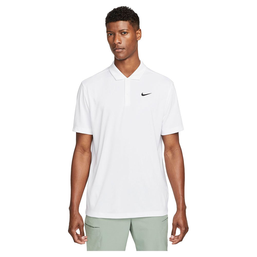 Nike Court Dri Fit Solid Short Sleeve Polo Blanc XL