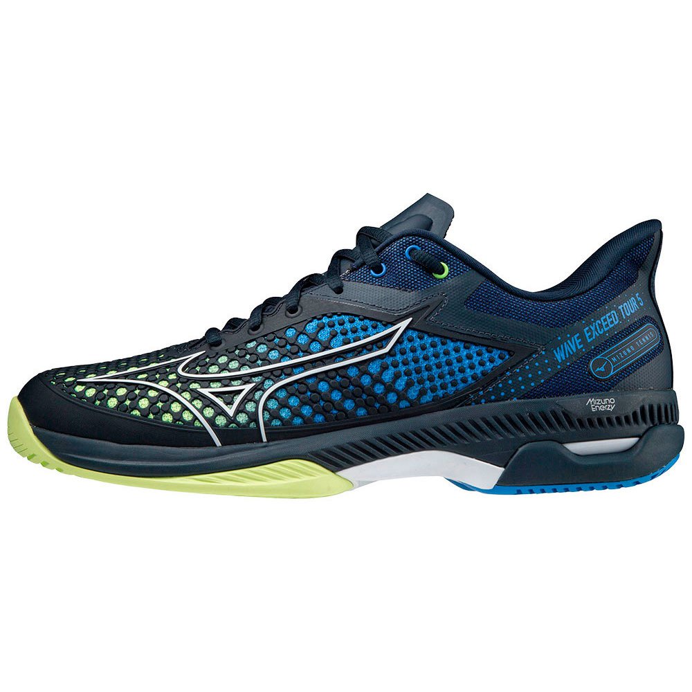 Mizuno Des Chaussures Wave Exceed Tour 5 Ac EU 44 1/2 Total Eclipse / Neo Lime / Super Sonic