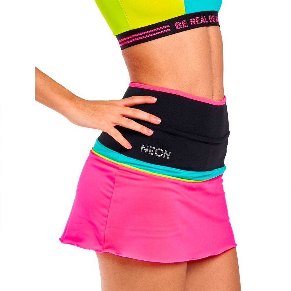 Neon Style Sines Rainbow Skirt Bleu M