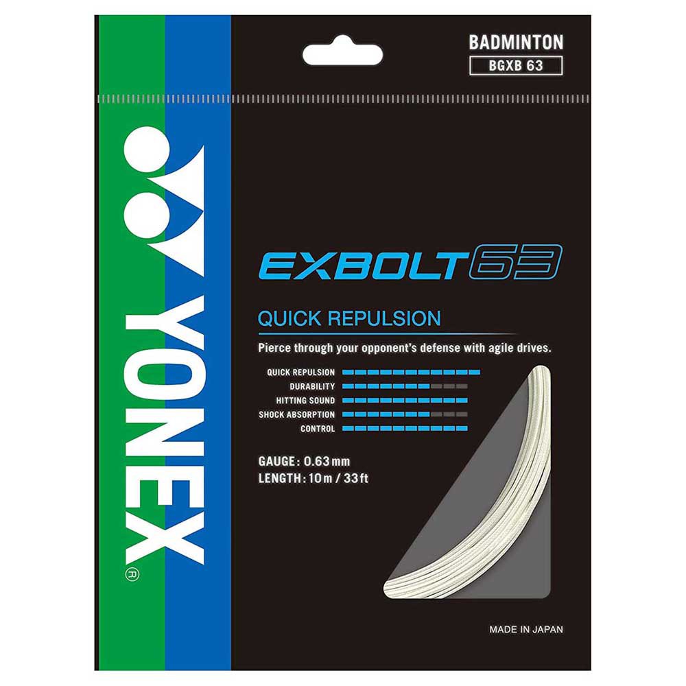 Yonex Exbolt 10 M Badminton Single String Blanc 0.63 mm