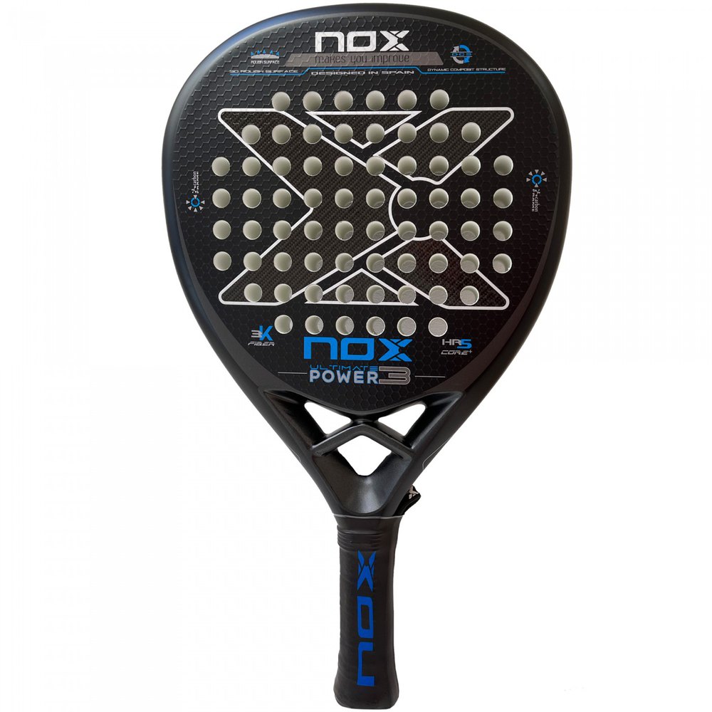 Nox Ultimate Power 3 Blue Paddle Racket Noir