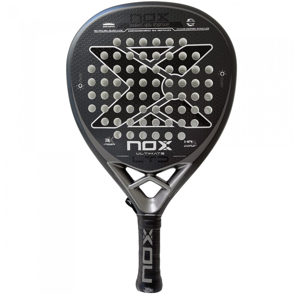 Nox Ultimate Power Fiber Black Ltd Paddle Racket Noir