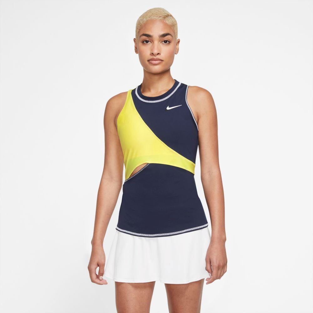 Nike Court Dri Fit Slam Sleeveless T-shirt Bleu M Femme
