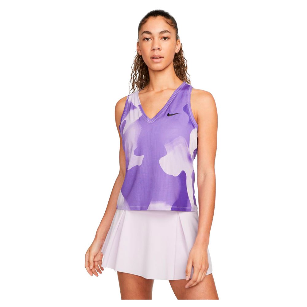 Nike Court Dri Fit Victory Printed Sleeveless T-shirt Violet S