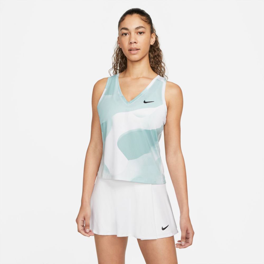 Nike Court Dri Fit Victory Printed Sleeveless T-shirt Blanc XS