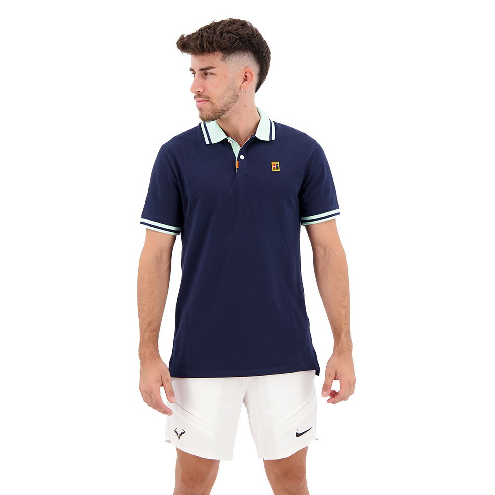 Nike Court The Slim Fit Short Sleeve Polo Bleu XL Homme