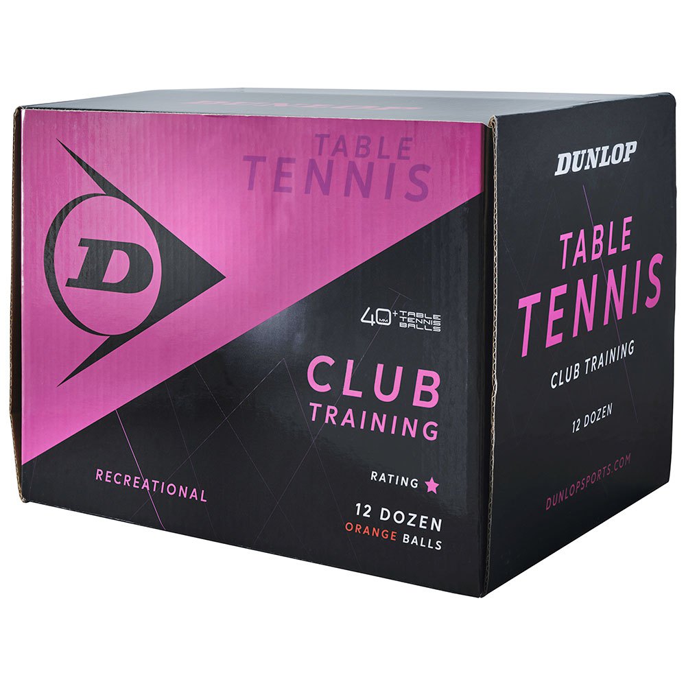 Dunlop 40+ Club Training Table Tennis Balls Orange 144 Balls