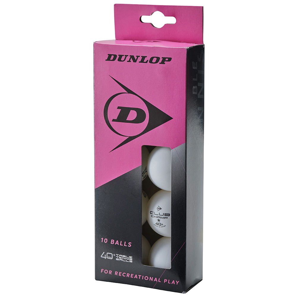 Dunlop 40+ Table Tennis Balls Blanc 10 Balls