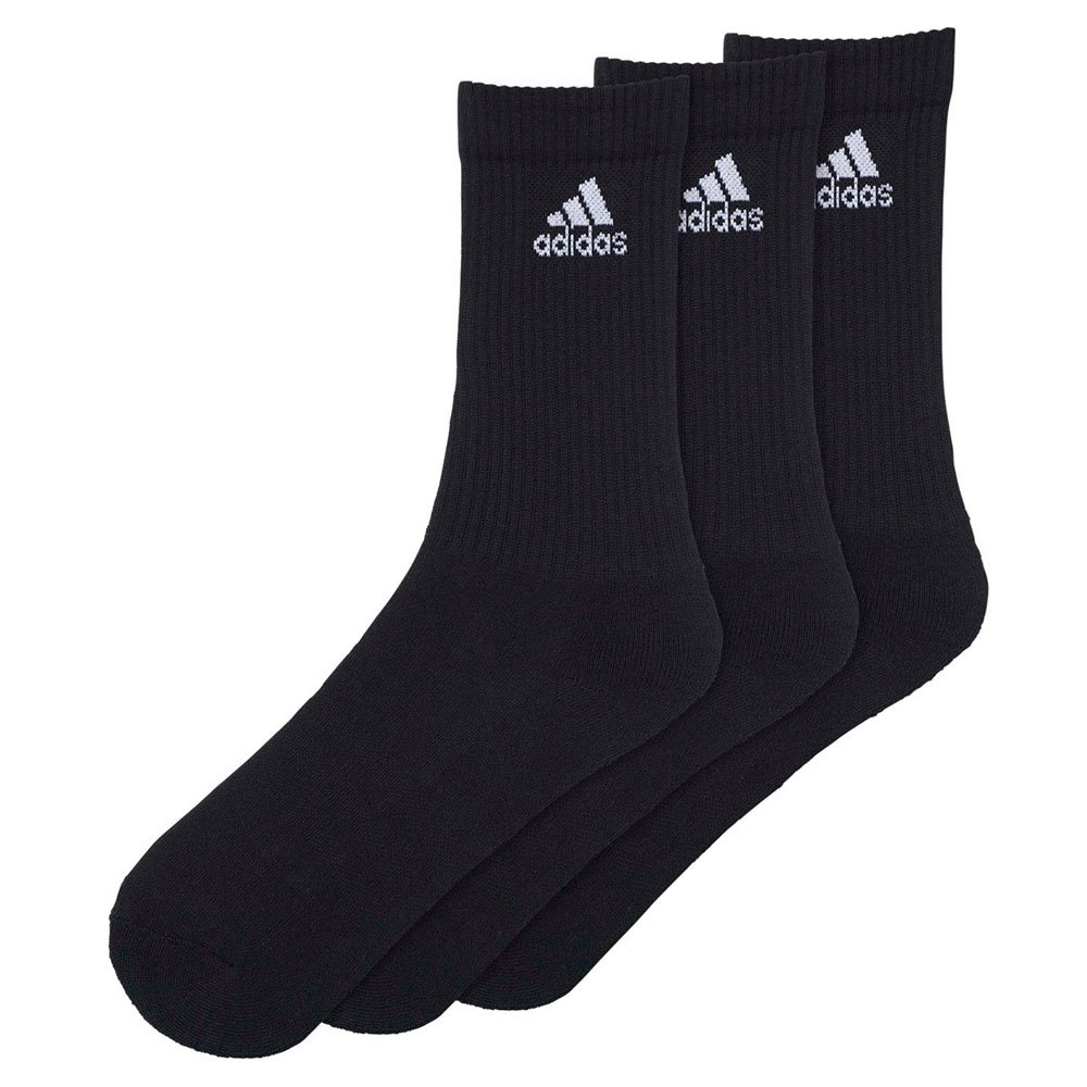 Adidas 3s Performance Crew Half Cushioned Socks 3 Pairs Noir EU 19-22 Homme