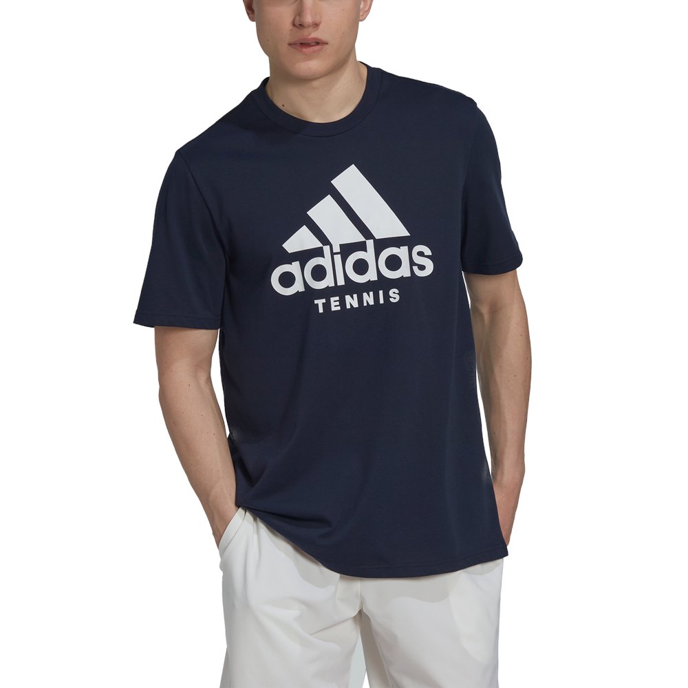 Adidas Tns Logo Short Sleeve T-shirt Bleu L