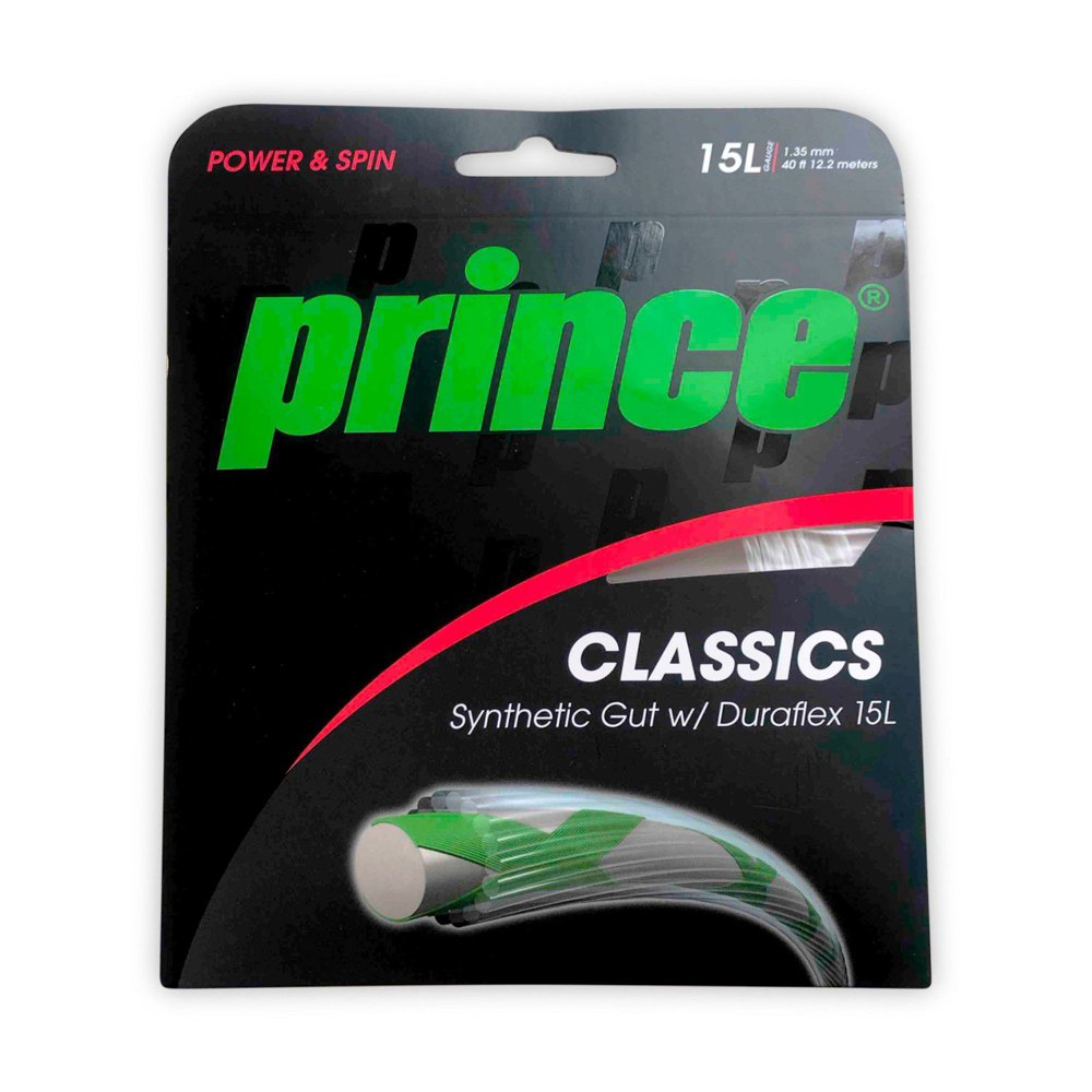 Prince Synthetic Gut Duraflex 12 M Tennis Single String Blanc 1.38 mm