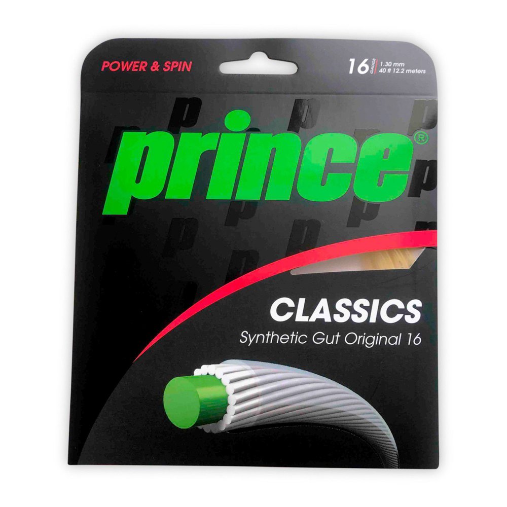 Prince Synthetic Gut Original 12.2 M Tennis Single String Argenté 1.30 mm