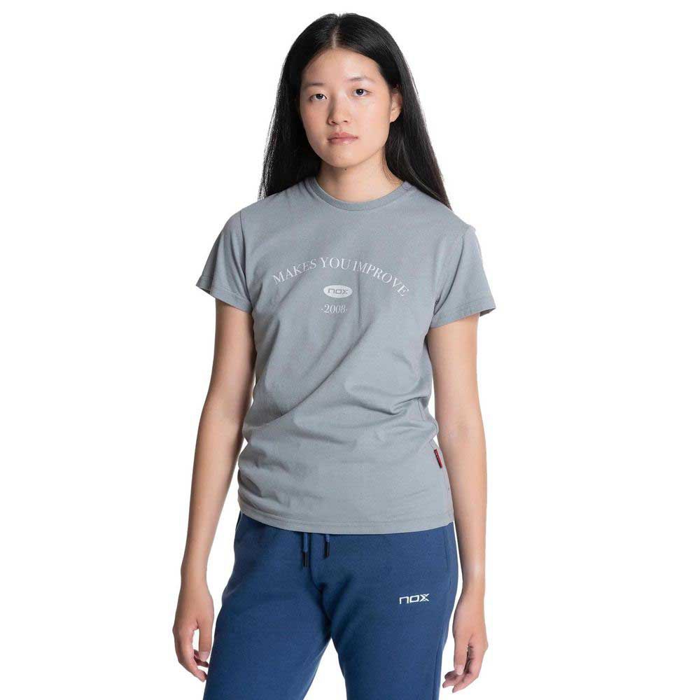 Nox Basic Short Sleeve T-shirt Gris XL Femme