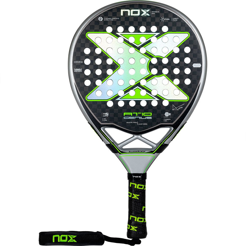 Nox At10 Genius 12k By Agustin Tapia Padel Racket Argenté 360-375 gr
