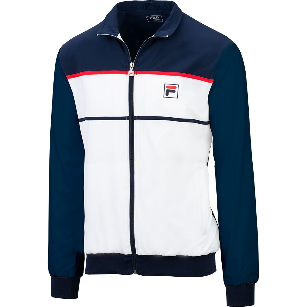 Fila Sport Max Full Zip Sweatshirt Blanc,Bleu XL Homme
