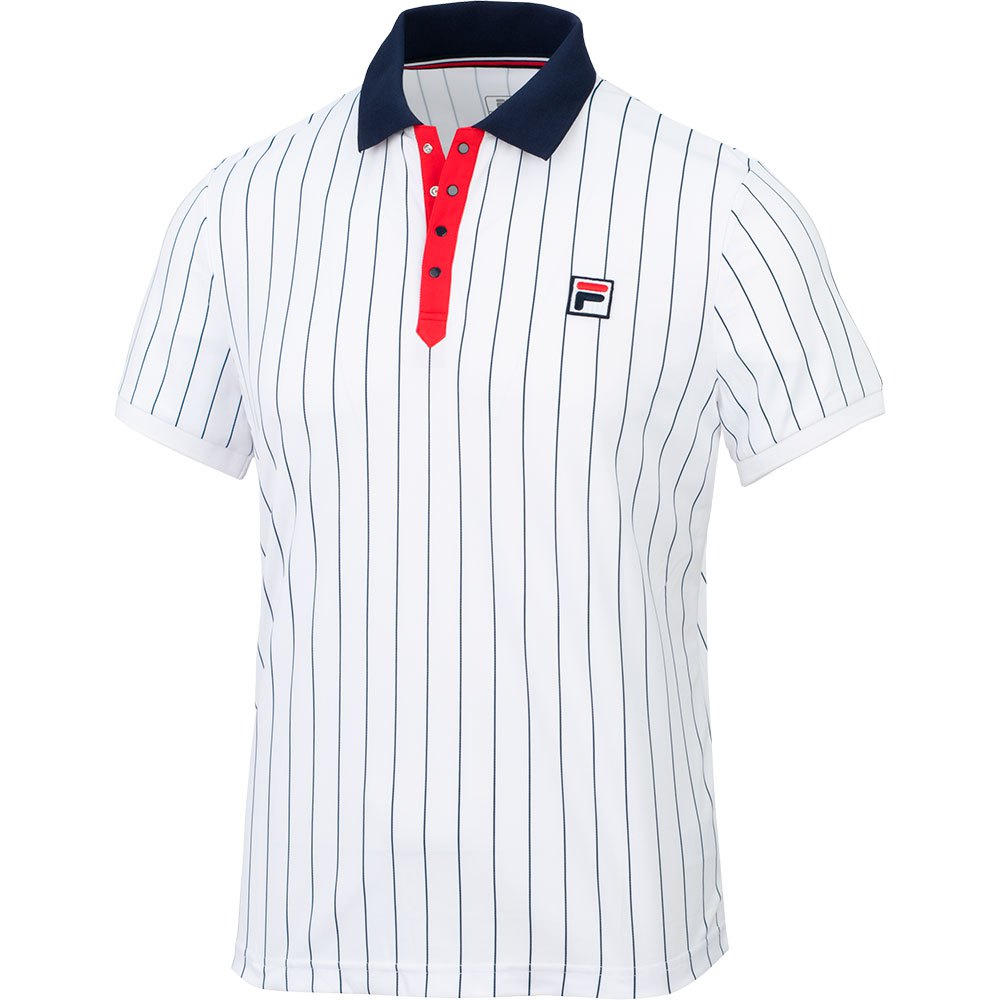 Fila Sport Stripes Short Sleeve Polo Blanc XS Homme