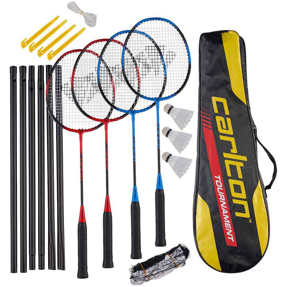 Carlton Tournament 4 Player Set Badminton Racket Argenté