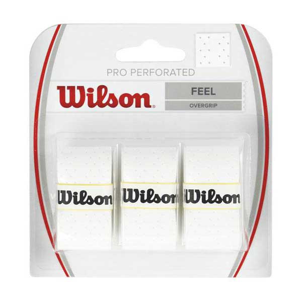 Wilson Pro Perforated Tennis Overgrip 3 Units Blanc,Rouge