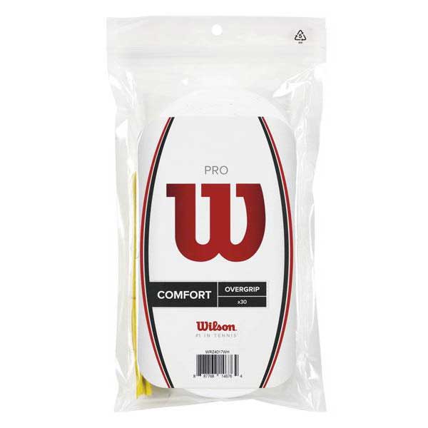 Wilson Pro Tennis Overgrip 30 Units Rouge,Blanc